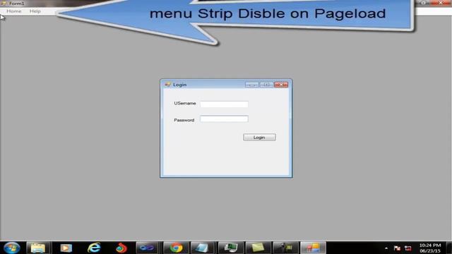 Enable And Disable Menu Strip in C#.net смотреть онлайн