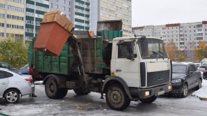 Мусоровоз МКМ-3403 на шасси МАЗ-5337A2 (Х 512 ТА 22) / Garbage truck MAZ-5337A2.