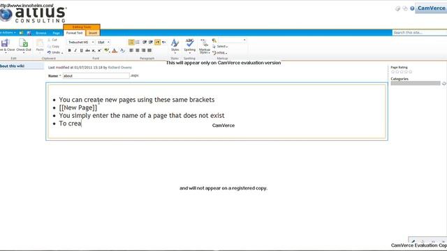 Wiki Page Tutorial SharePoint 2010 смотреть онлайн