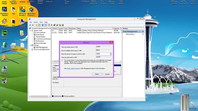 Partition Hard Disk Drive in Windows 8 смотреть онлайн