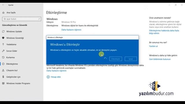 yazilimbudur windows 10 pro etkinleştirme смотреть онлайн