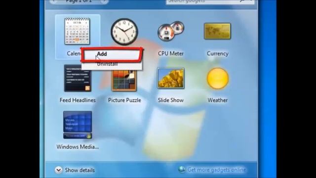 How to add a Gadget to the Desktop in Windows 7 смотреть онлайн