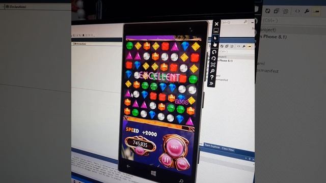 Bejeweled LIVE - TEST Gameplay Windows Phone Emulator смотреть онлайн