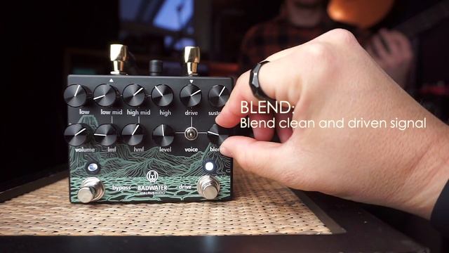 The Walrus Audio BADWATER Bass Compressor, Drive, PreAmp, And D.I. ALL IN ONE!