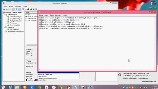 Format Atmadan Disk Bölme (Formatsız C: D: Ayırma) - Disk Partition Training смотреть онлайн