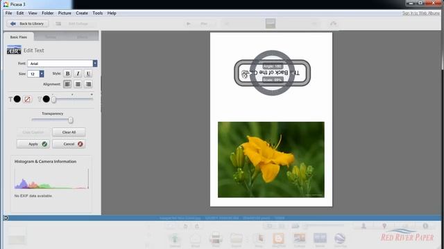 Picasa Tutorial - Photo note card setup and printing Windows Epson printer Horizontal Image Layout смотреть онлайн