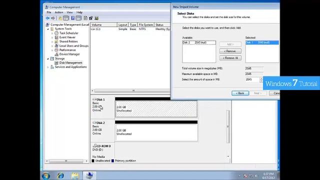 Configuring Software RAID 0 Striping on Windows 7 or Server 2008 R2 How toStep by Step Guide смотреть онлайн