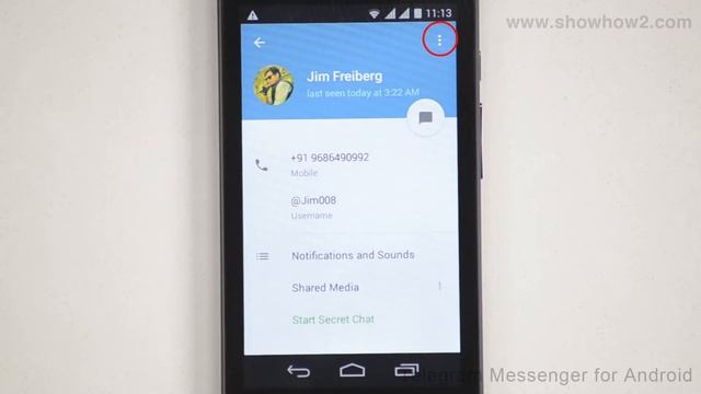 Telegram Messenger For Android - How To Edit Contact Details Of Any Person смотреть онлайн