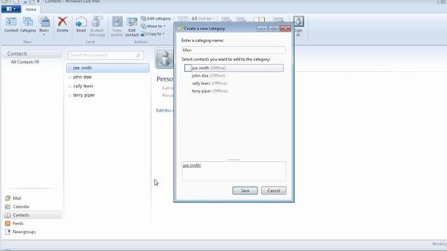 Creating Groups (categories) In Windows Live Mail смотреть онлайн