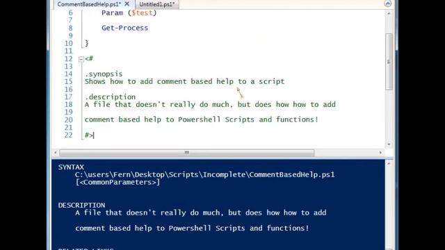 Add Get-Help info to your cmdlets/scripts in Powershell! смотреть онлайн