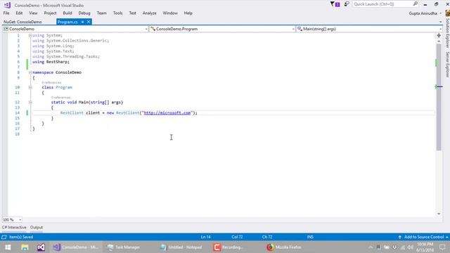 Get started with Csharp using Csharp interactive window смотреть онлайн