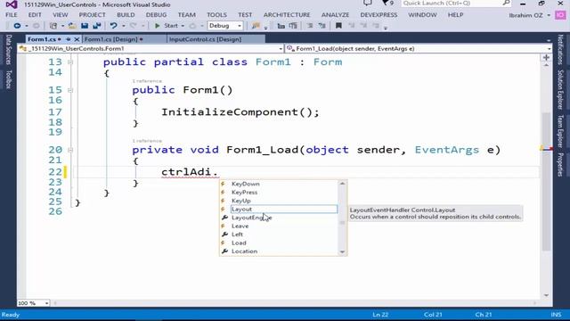 C# Dersleri 1 - Introduction 1.35 - User Controls смотреть онлайн