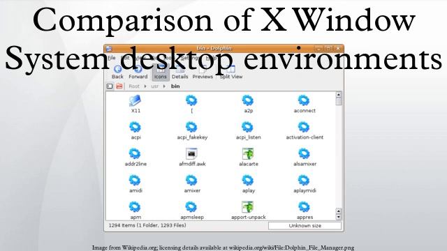 Comparison of X Window System desktop environments смотреть онлайн