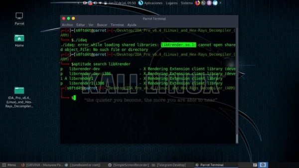 How to install IDA PRO Version Kernel LINUX in PARROT