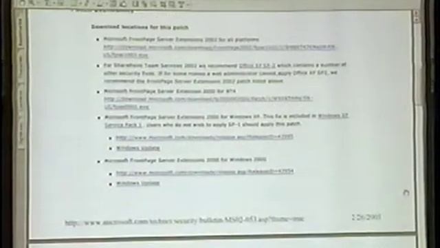 Black Hat Windows 2003 - FrontPage Server Extensions on Windows Server 2003 смотреть онлайн