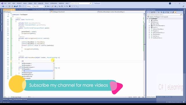 C# winform How to make flowlayoutpanel Touch Scrollable смотреть онлайн