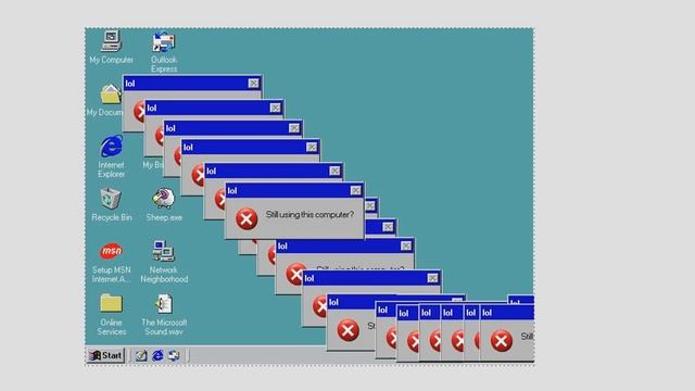 Windows 98 Error Made in Pivot Animator смотреть онлайн