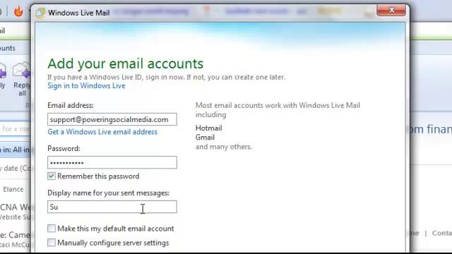 How To Set Up and Configure Your Email Address From Hostmonster To Windows Live Mail смотреть онлайн