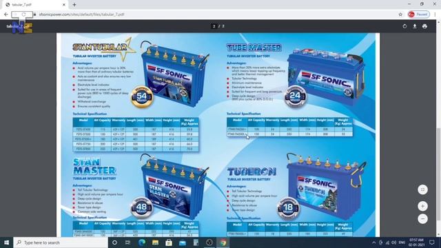 Exide Co Brand SF Sonic Inverter Batteries Get Prices | Exide कंपनी ब्रांड Sf Sonic Inverter Batter