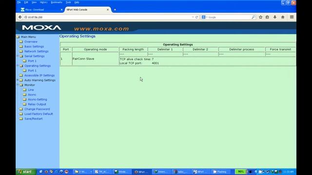 Nport IA 5150 settting 1 смотреть онлайн