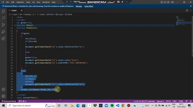 18CS63 LAB PGM3 TEXT SHRINKING/GROWING || 6SEM CSE/ISE VTU смотреть онлайн