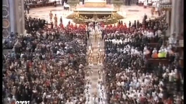 Konec mše svaté při svatořečení Anežky České - neděle 12.11.1989. смотреть онлайн