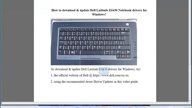 Download & update Dell Latitude E6430 Notebook drivers for Windows 11/10/8 смотреть онлайн
