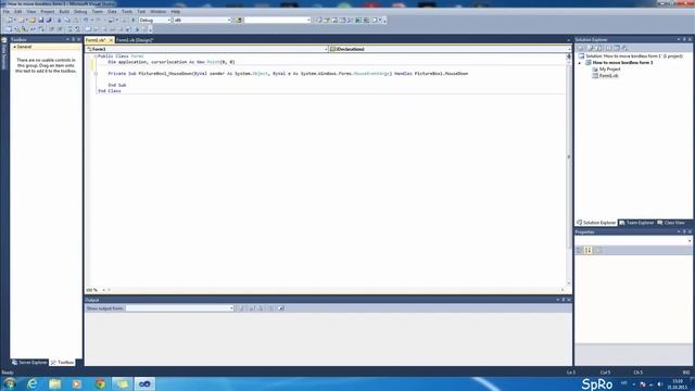 SpRo Visual basic - How to move borderless form (100% EASY) смотреть онлайн