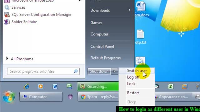How to login as different user in Windows 7 смотреть онлайн