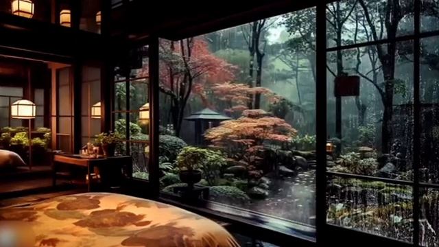 Relax ! Open the Window and Lie Down in Bed | Let the sound of Rain wash your stress away | ASMR смотреть онлайн