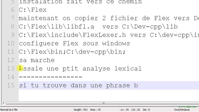 installation d'outil Flex avec Dev cpp смотреть онлайн