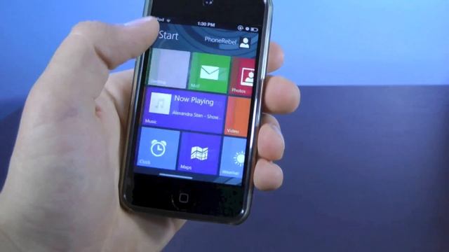 Windows 8 Metro UI на iPhone & iPod Touch - Metroon Theme для iOS 5.1.1-5.1-5.0.1-5.0 смотреть онлайн