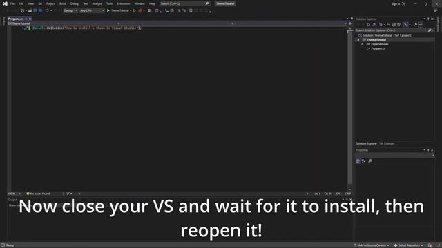 How to install a Visual Studio theme - quick tutorial! смотреть онлайн
