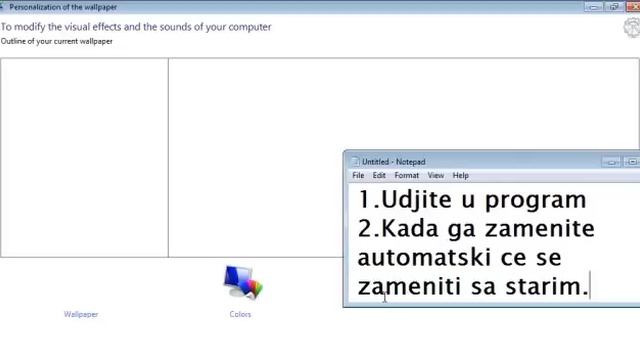 Kako u windows 7 starter-u promeniti pozadinu(wallpaper) смотреть онлайн