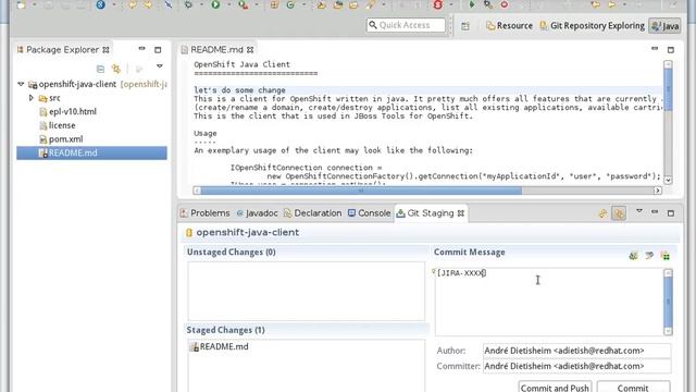 How to use Eclipse EGit with Github (in JBoss Tools) смотреть онлайн