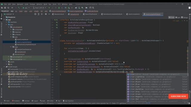 How to implement Auto Complete Text in Jetpack Compose | TextField | Android | Make it Easy смотреть онлайн