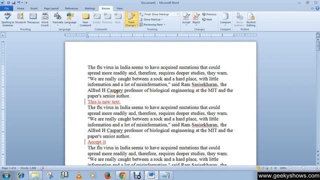 Microsoft Office Word 2010 Track and Review, Changes смотреть онлайн