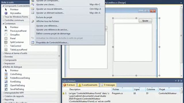 Introduction C# - utilisation des controles utilisateurs - Rahmouni oussama смотреть онлайн
