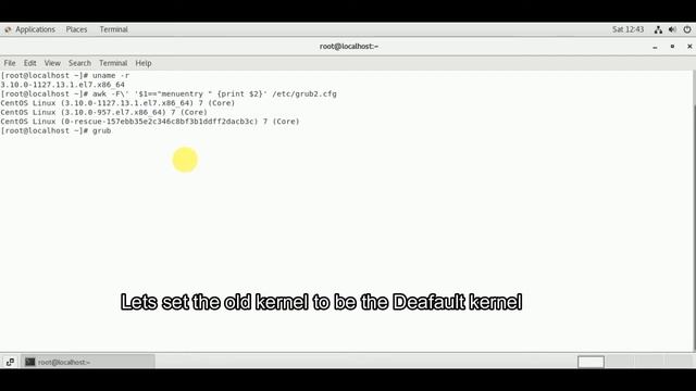 How to Change default kernel in Centos7 or RHEL 7 смотреть онлайн
