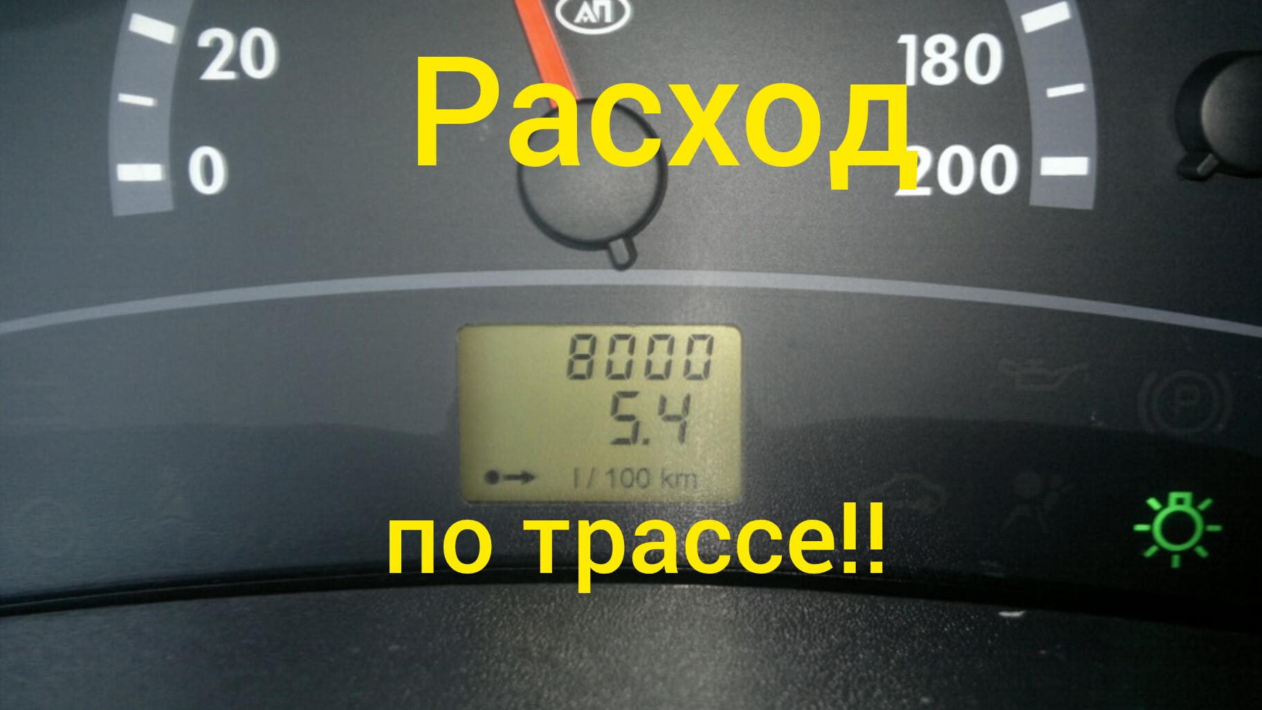 Расход  по трассе!!!