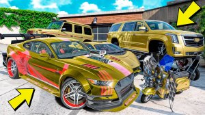 УГНАЛ ЗОЛОТЫЕ ЧИТ ТАЧКИ И ОГРОМНЫЙ МОНСТР ТРАК У МАЖОРА ЗА 180 СЕК! БИТВА ВОРОВ В ГТА 5 ОНЛАЙН!