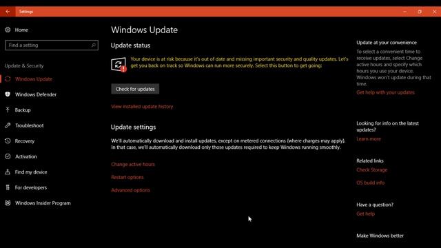 How to fix Your device is at risk because it's out of date error in windows 10 new updates 2018 смотреть онлайн