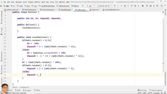 Android Game Development in Android Studio | Balloon Shooter | Part-3 смотреть онлайн