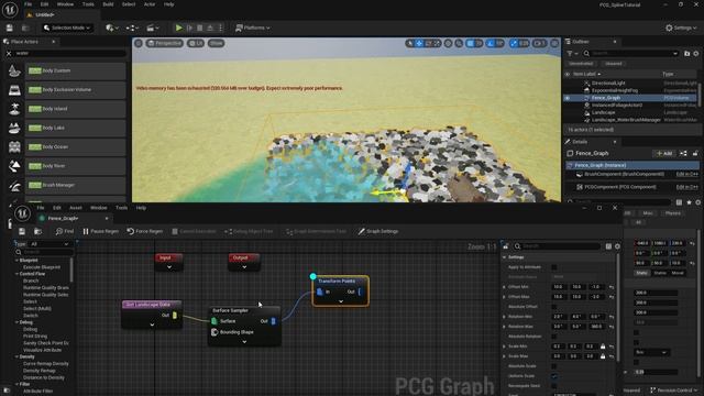 UE5.4 PCG Splines By Blueprint Class (not Tags), Exclusions