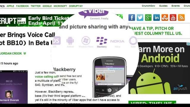 Viber VoIP Free Voice calling over Blackberry смотреть онлайн