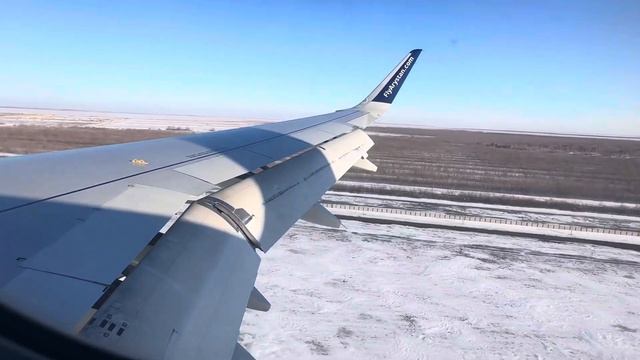 Smooth landing of Airbus A320-232 at Astana International Airport смотреть онлайн