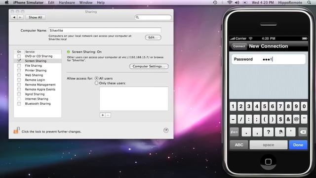 Screen Sharing Setup for HippoRemote смотреть онлайн