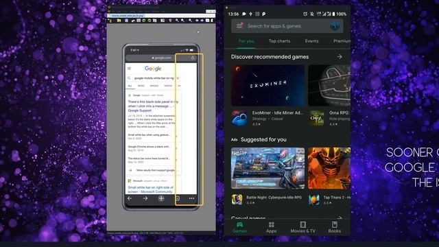 How to remove the white bar down the side of Chrome Mobile. (Android & iOS) смотреть онлайн