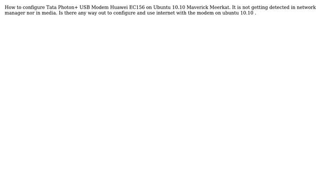 How to use Huawei EC156 modem on 10.10? смотреть онлайн