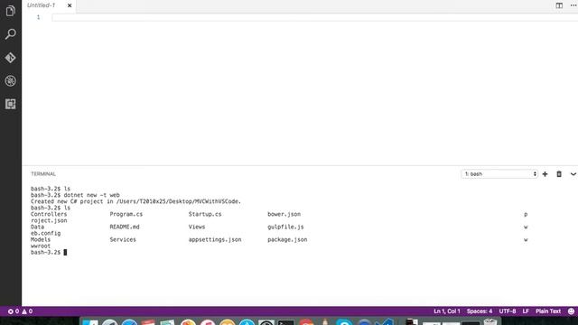 Asp.NET MVC Core 1.0 application on MAC using .NET Core and Visual Studio Code смотреть онлайн